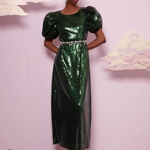 ARABESQUE SEQUIN MIDI DRESS